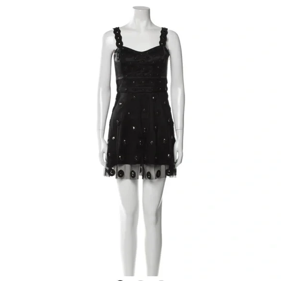Temperley London Dresses | Black Temperley Embellished Mini Dress | Color: Black | Size: 8 | Amandadasilv270'S Closet